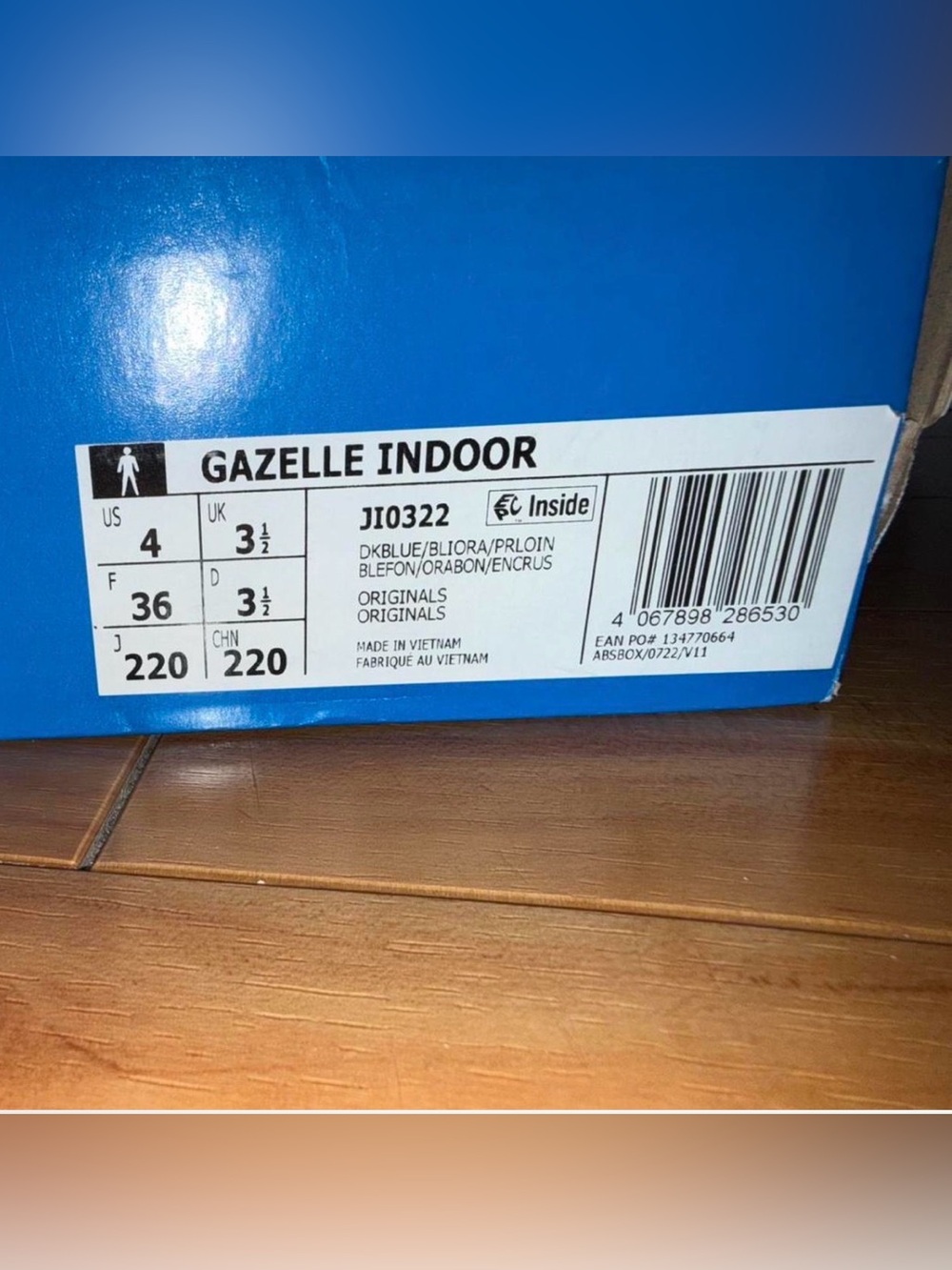 Adidas Gazelle Indoor 'Dark Blue Bliss Orange' sneakers - Picture 8 of 8